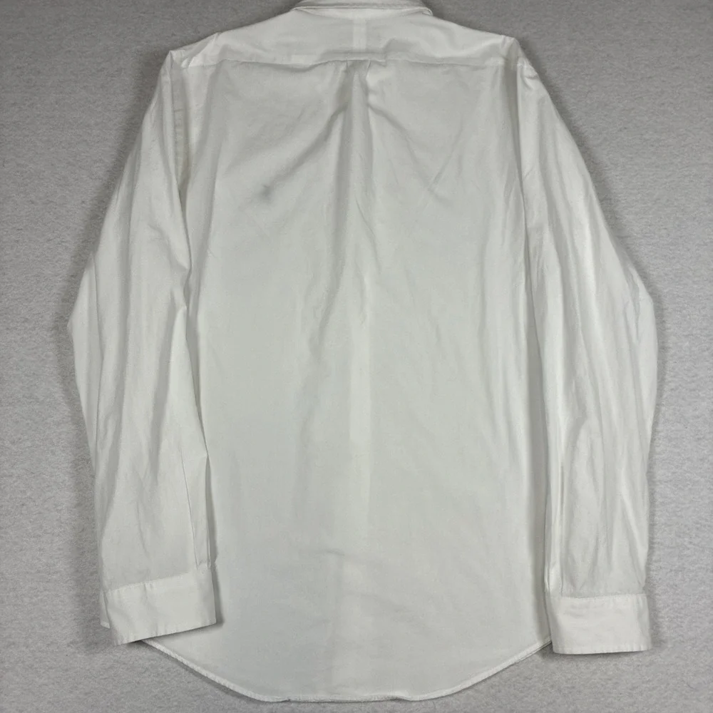 Polo Ralph Lauren Mens Slim Fit Poplin Shirt Long Sleeve White Classic Preppy